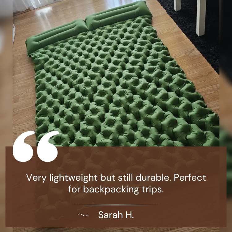 Two-Person Inflatable Sleeping Pad with Fast Pump