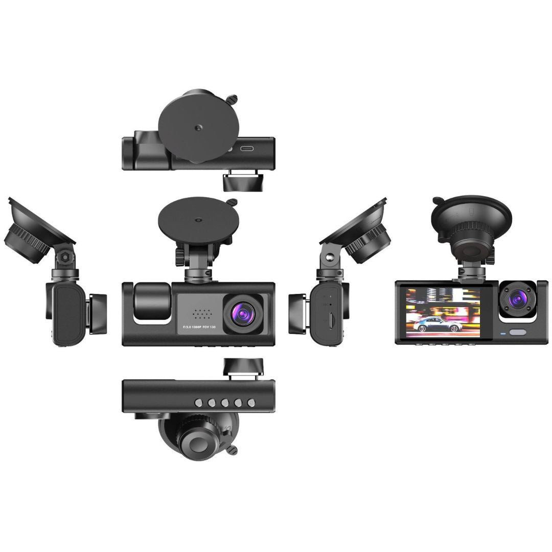 Ultimate Guardian 1080P Dash Camera with Three Lenses