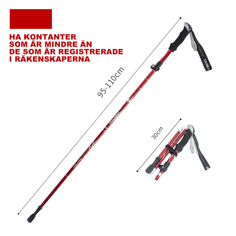 Ultralight Folding Hiking Pole in Aluminum for Outdoor Use