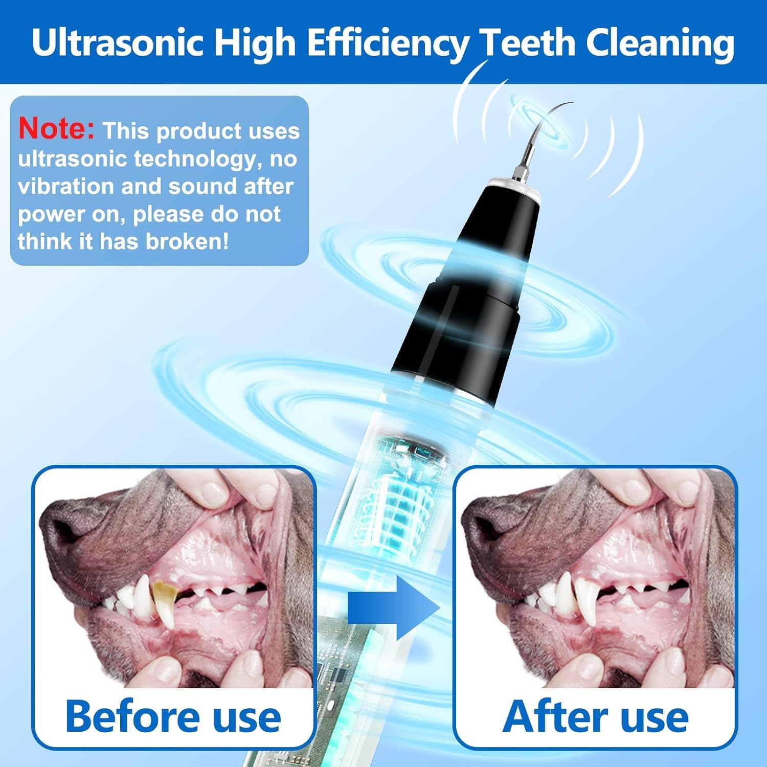 Ultrasonic Tooth Cleaner for Pets – Gentle Dental Care