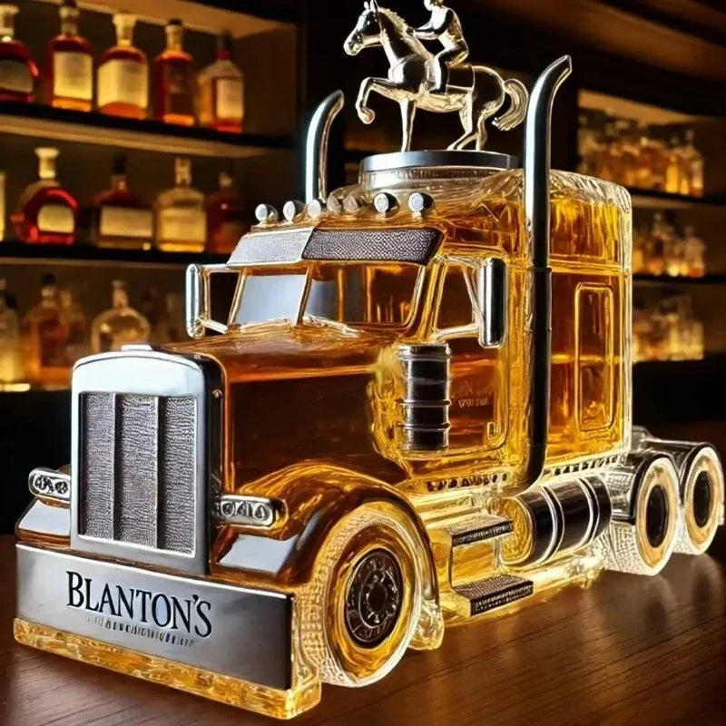 Unique Semi Truck Whiskey Bottle