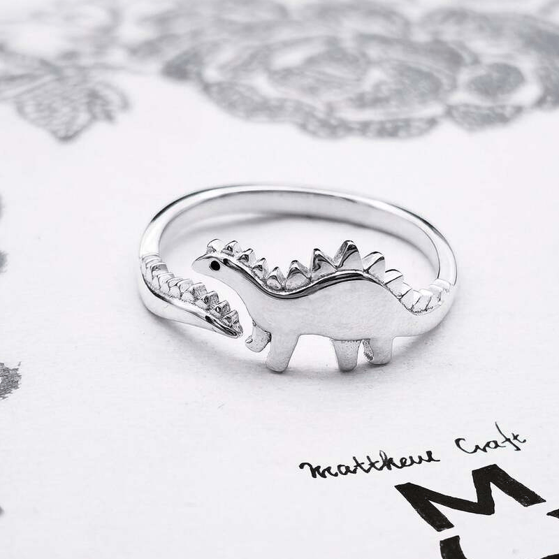 Unisex Adjustable Dinosaur Ring