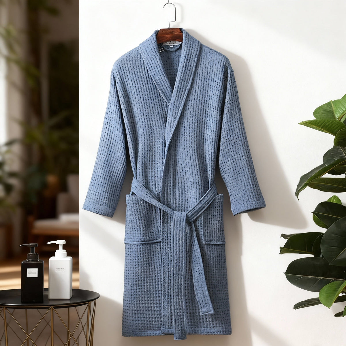 Unisex Classic Cut Bathrobe with Pockets