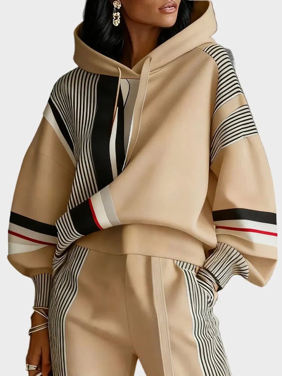 Unisex Geometric Cotton-Blend Hoodie