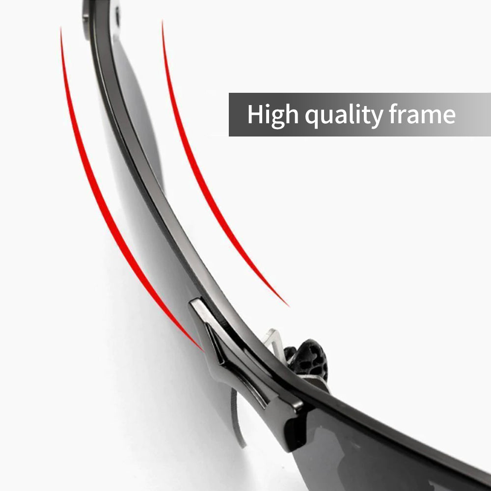 Unisex Photochromic Polarized Anti-Glare Sunglasses