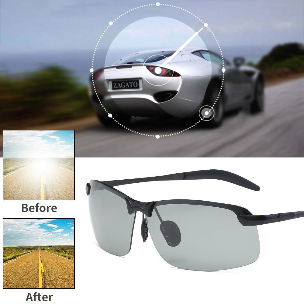 Unisex Photochromic Polarized Anti-Glare Sunglasses