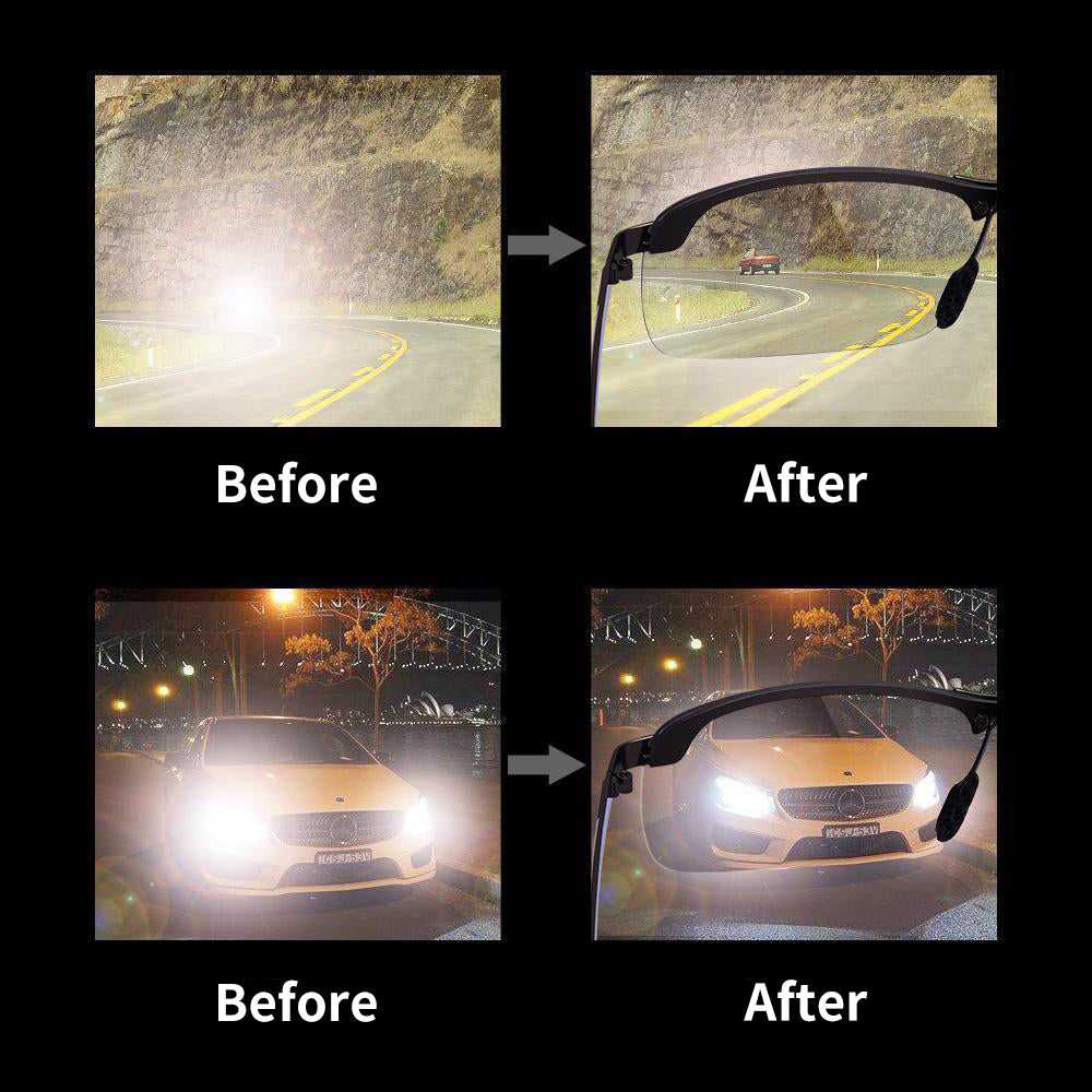 Unisex Photochromic Polarized Anti-Glare Sunglasses