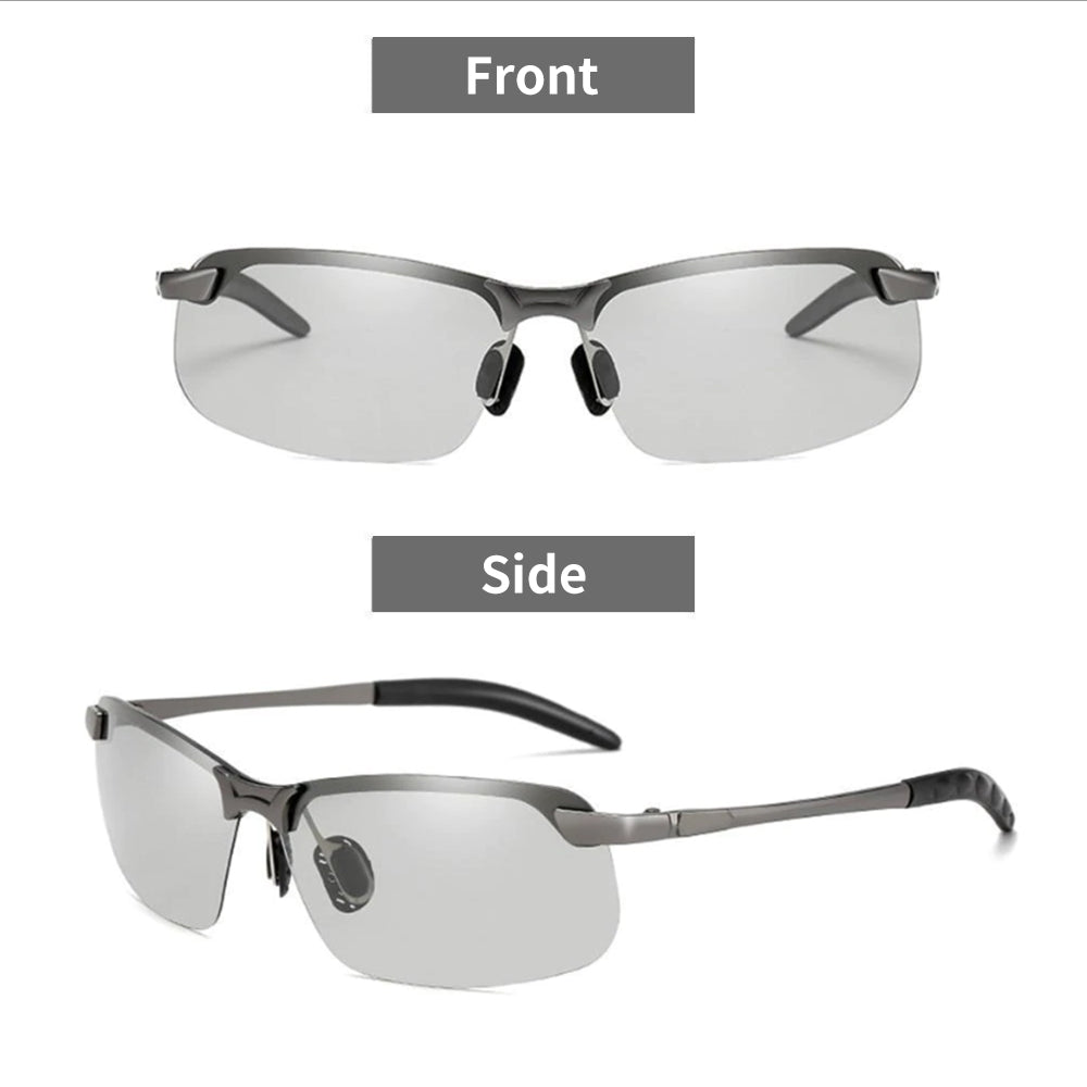Unisex Photochromic Polarized Anti-Glare Sunglasses