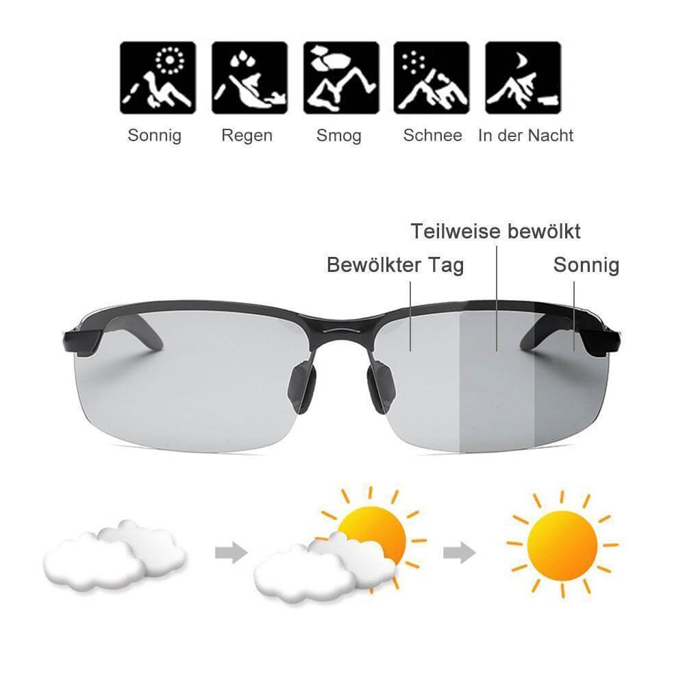 Unisex Photochromic Polarized Sunglasses