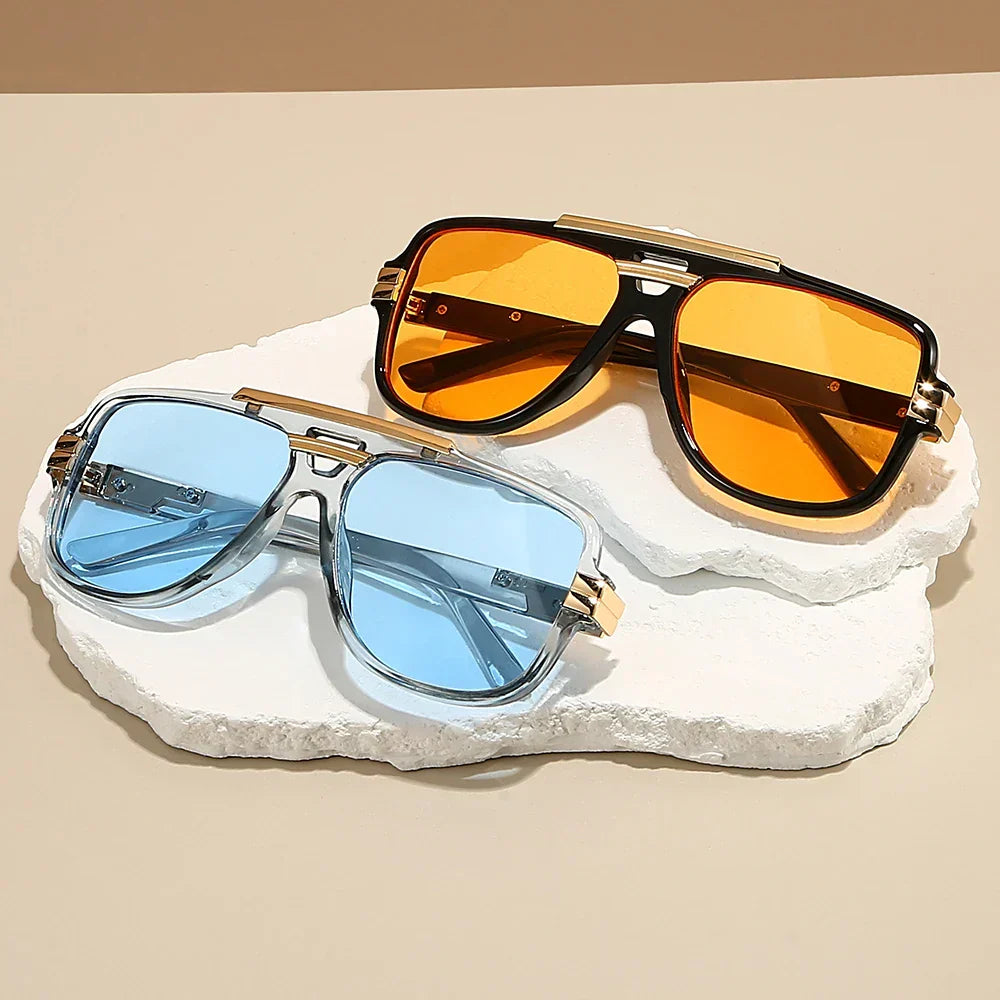 Unisex Sculpted Design Sunglasses