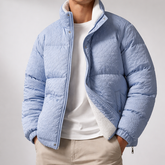 Unisex Sherpa Puffer Jacket - Outerwear