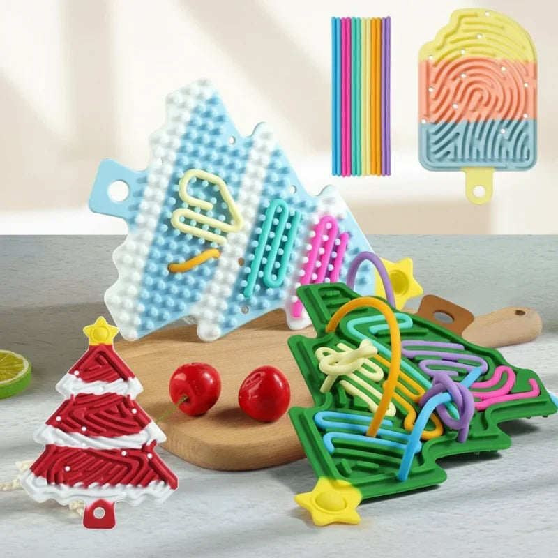 Unisex Silicone Fidget Sensory Board for Stress Relief