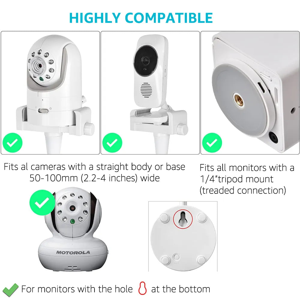 Universal Baby Monitor Holder with Flexible Arm