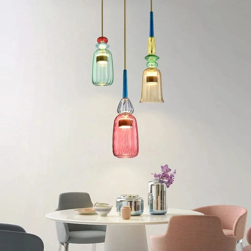UrbanSimplicity - Pendant Lamps with Colorful Glass