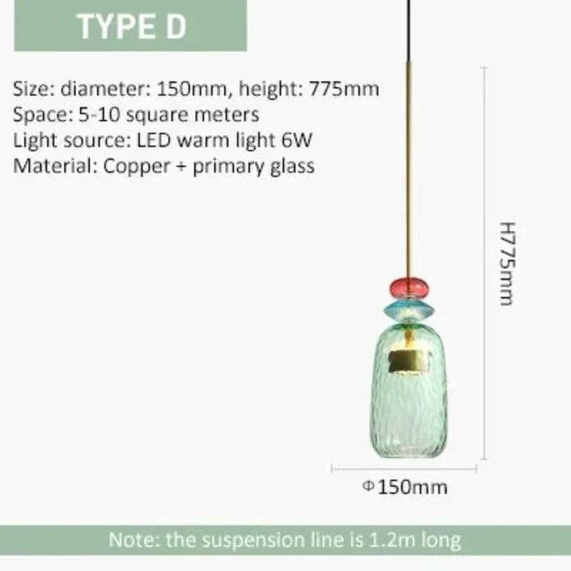 UrbanSimplicity - Pendant Lamps with Colorful Glass