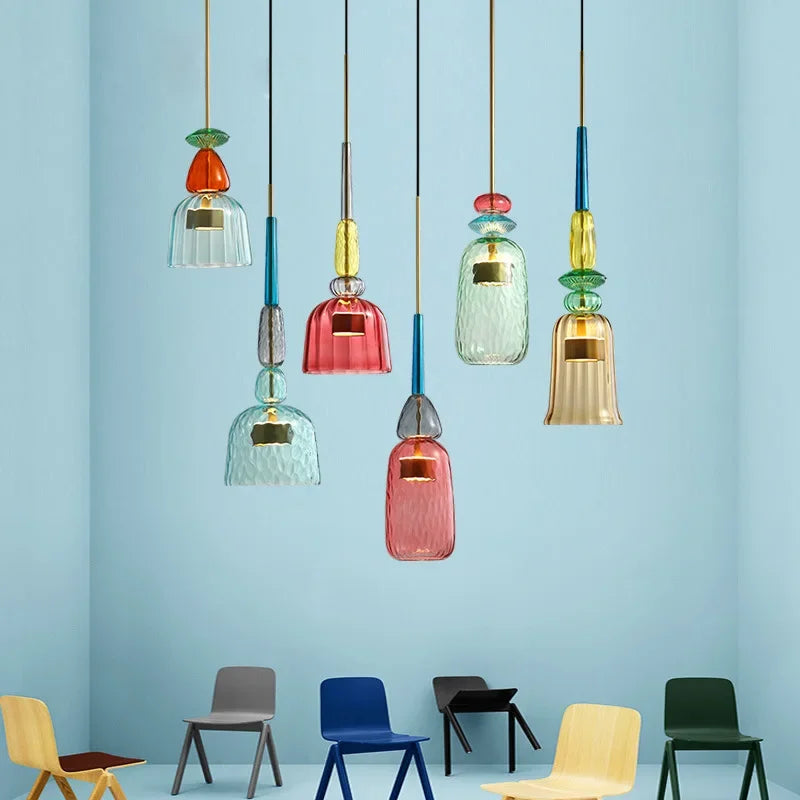 UrbanSimplicity - Pendant Lamps with Colorful Glass