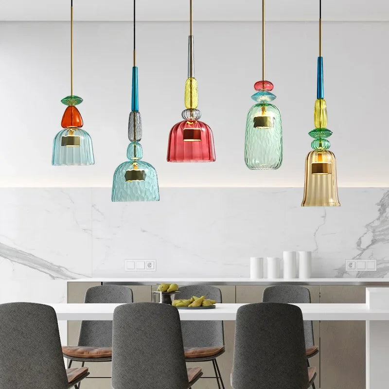 UrbanSimplicity - Pendant Lamps with Colorful Glass