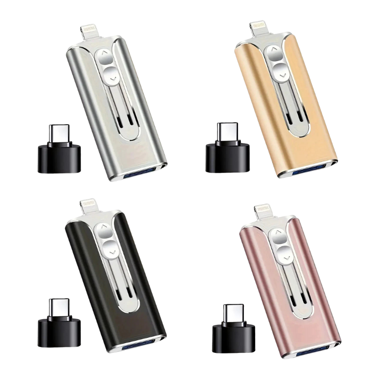 USB Drive - Compact and Durable Multi-Device 4-in-1 USB Stick