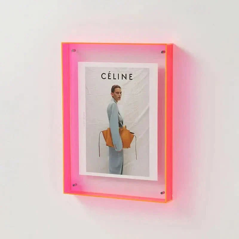 Vibrant Acrylic Photo Frame With Colored Edges