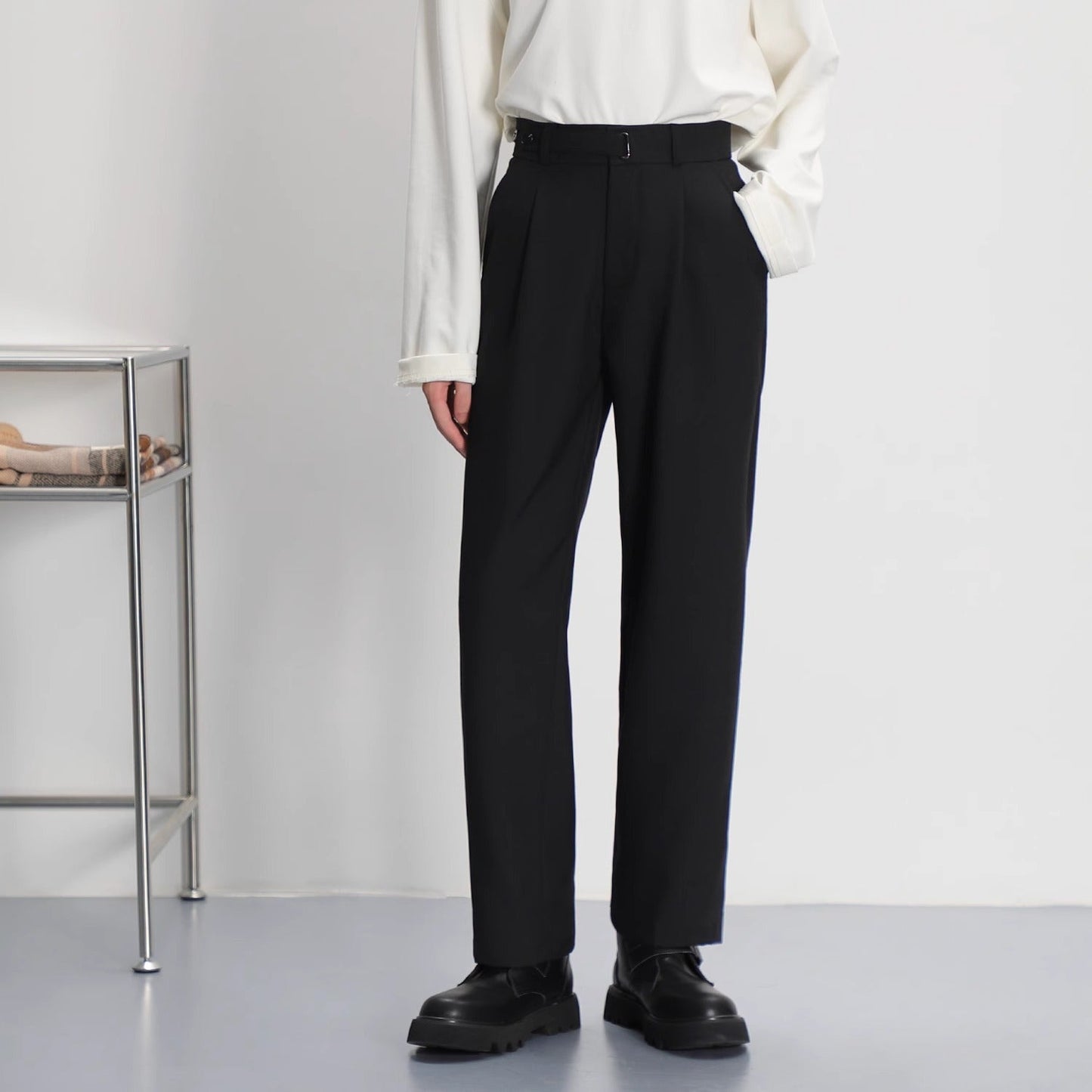 Image of Victor | Men's High-Waisted Pleated Dress Pants