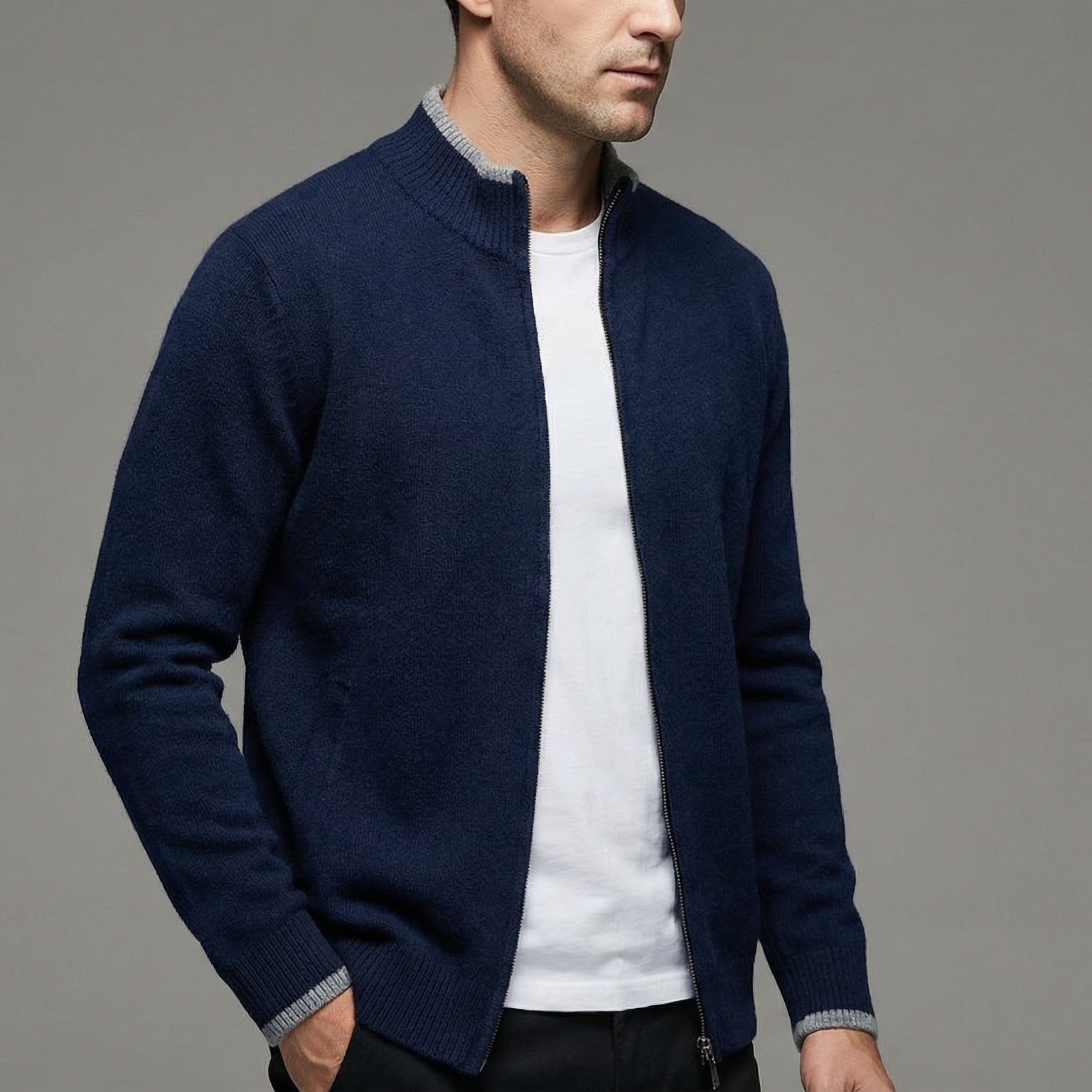 Image of Victor | Men's Zip-Up Sweater