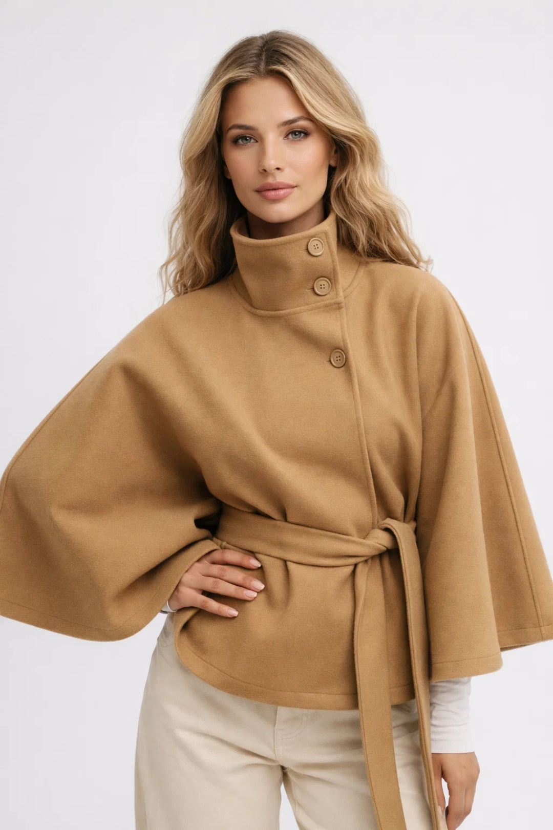 Image of Virginia | Women's Belted Cape Coat