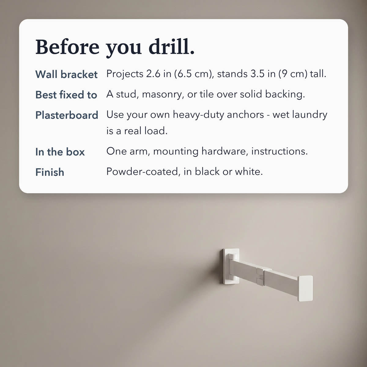 Wall-Mounted Retractable Clothes Drying Rack