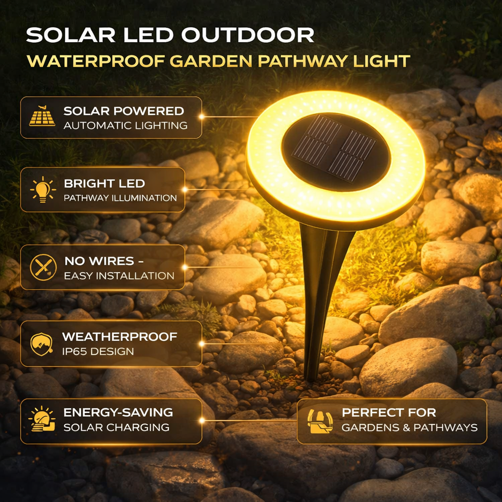 Waterproof All-Weather Solar LED Pathway Lights