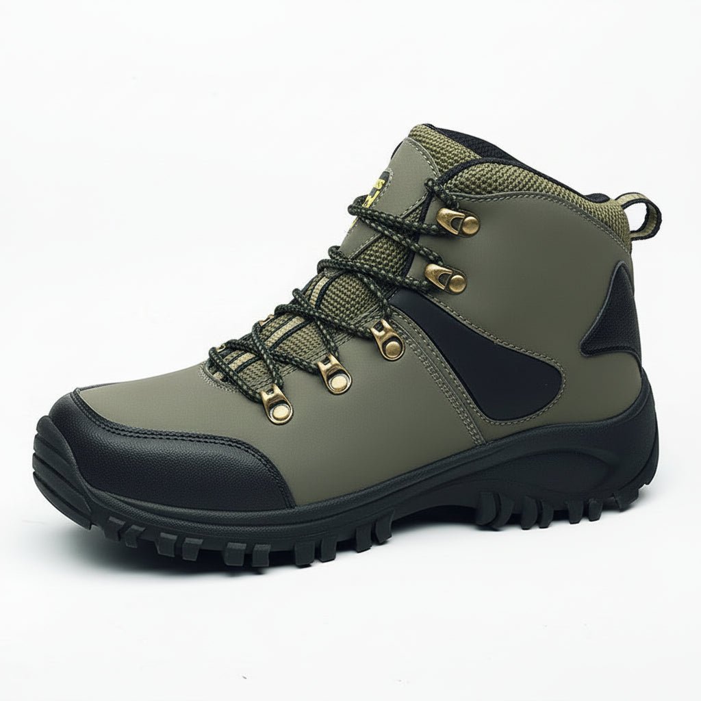 Waterproof Mid-Cut Hiking Shoes with Reinforced Steel Toe Cap
