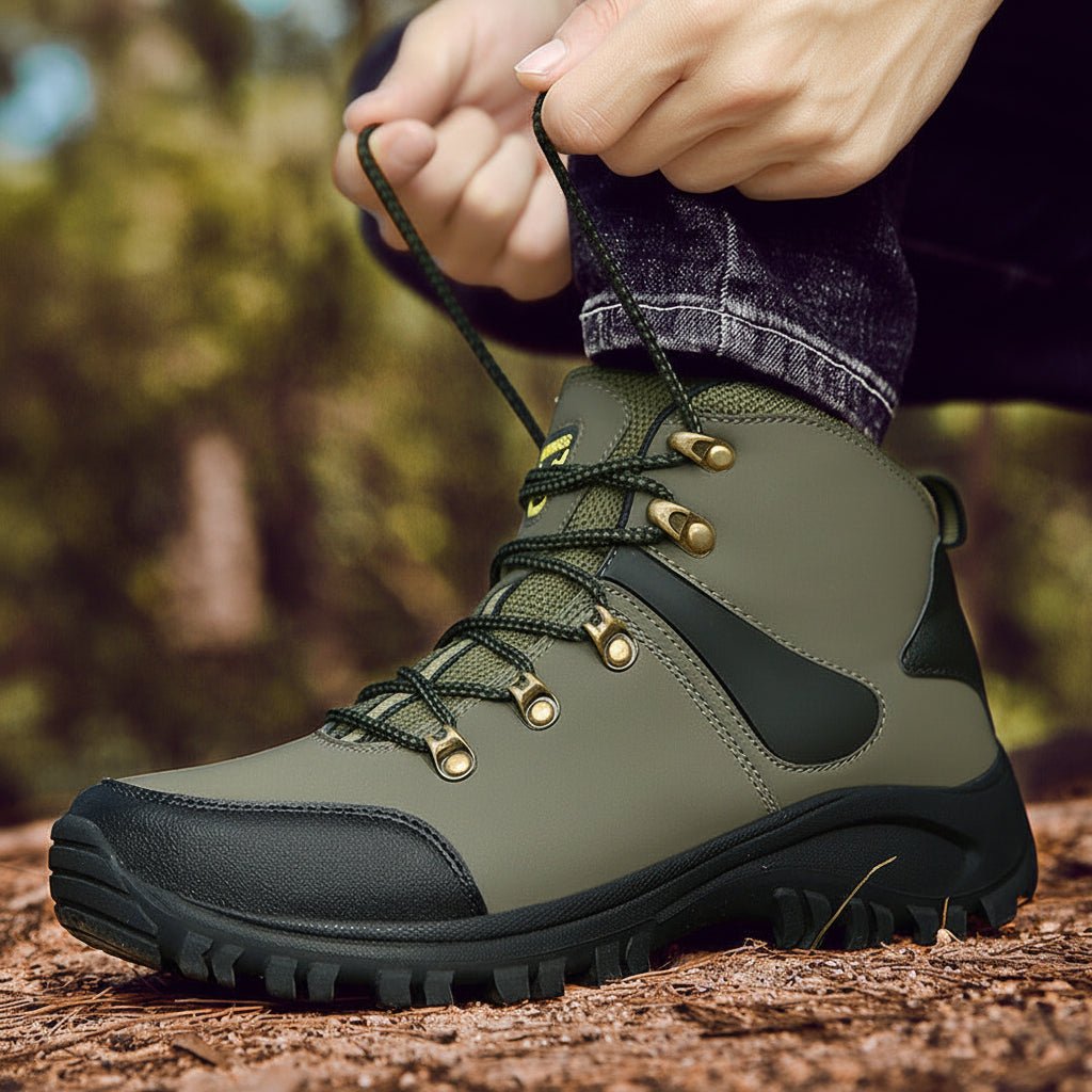 Waterproof Mid-Cut Hiking Shoes with Reinforced Steel Toe Cap