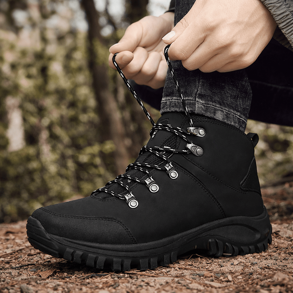 Waterproof Mid-Cut Hiking Shoes with Reinforced Steel Toe Cap
