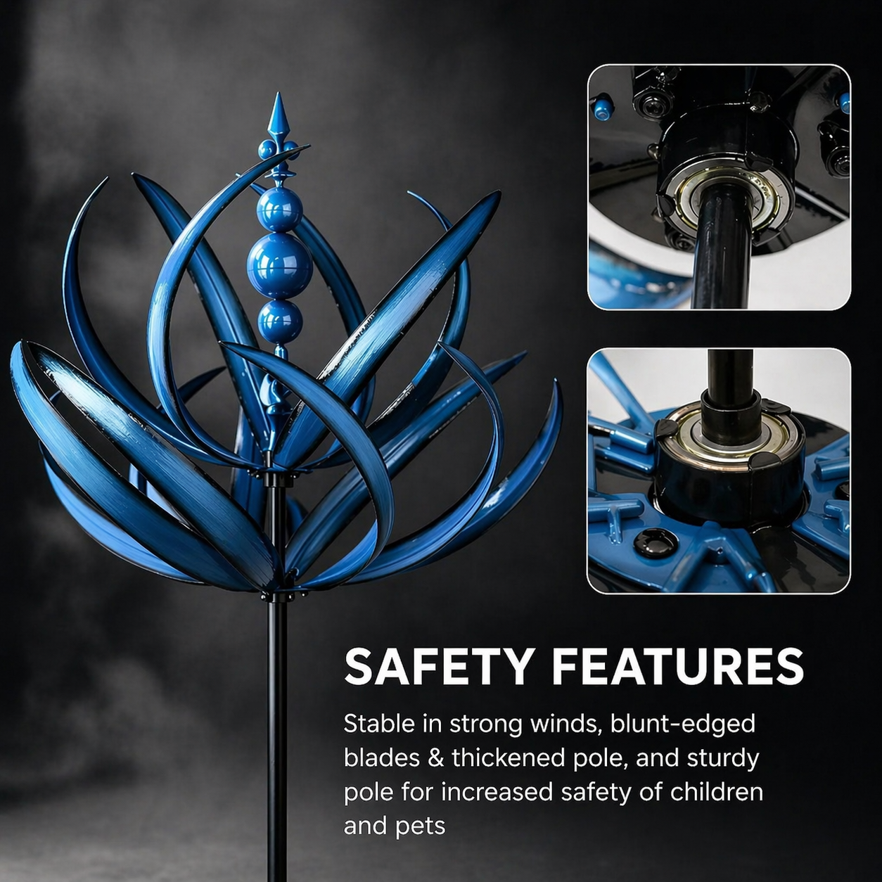 Weather Vane | Metal Wind Spinner in Lotus Shape | Rust Resistant | Windbloom