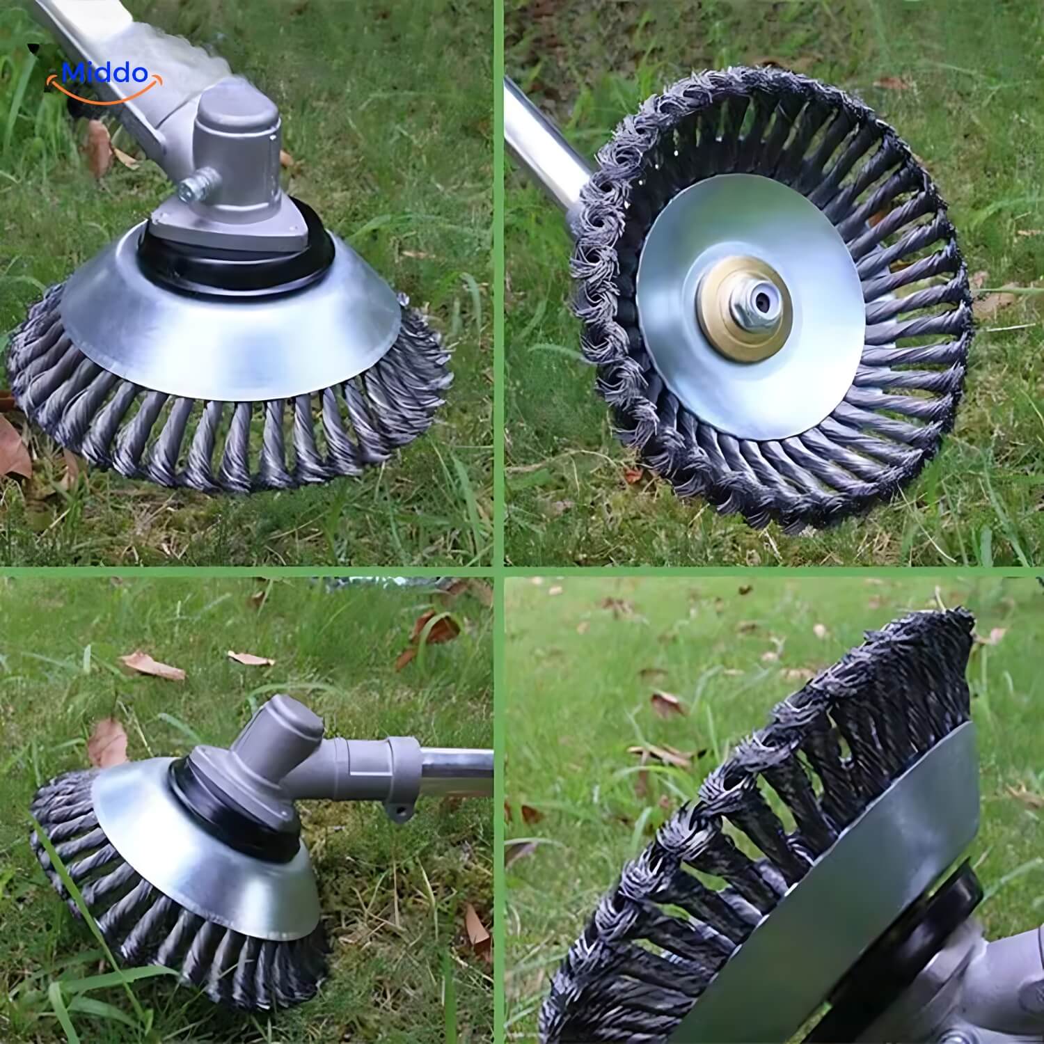 Weedmaster™ | Seamless Weed Brush with Wire Wheels for Lawn and Garden Maintenance