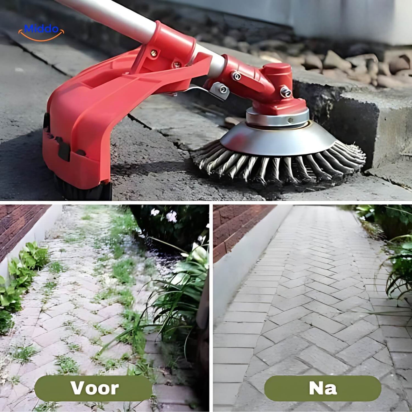 Weedmaster™ | Seamless Weed Brush with Wire Wheels for Lawn and Garden Maintenance