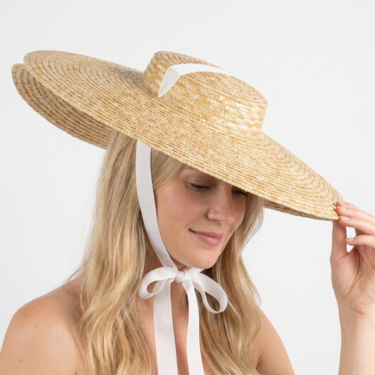 Wide Brim Flat Top Sun Hat