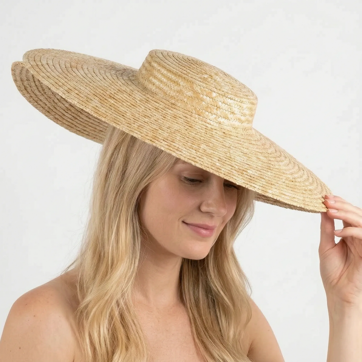 Wide Brim Flat Top Sun Hat