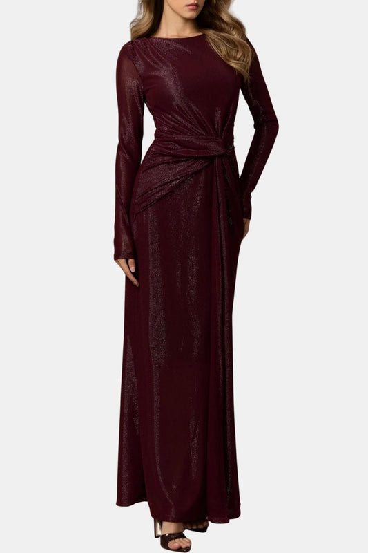 Image of Willow | Women's Long Sleeve Knot Front Maxi Dress