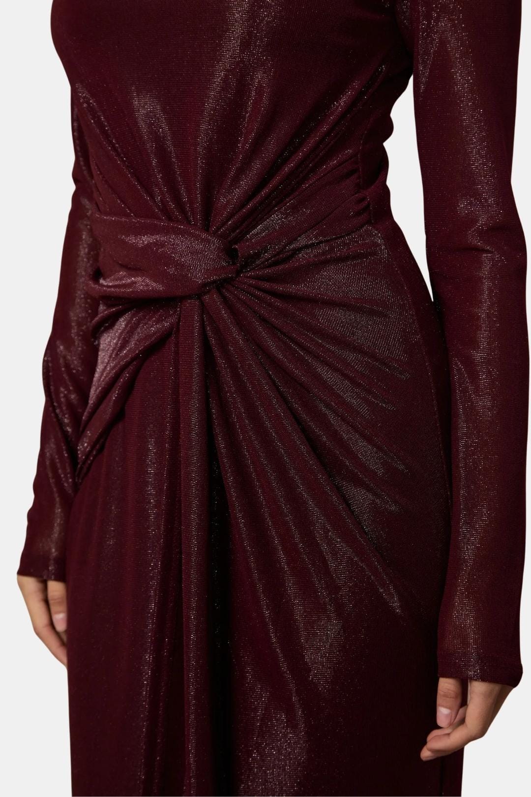 Image of Willow | Women's Long Sleeve Knot Front Maxi Dress