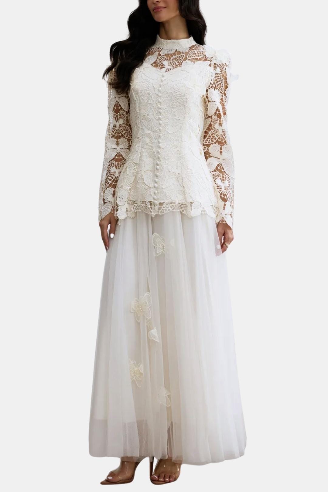 Image of Willow | Women's Long Sleeve Lace Maxi Dress