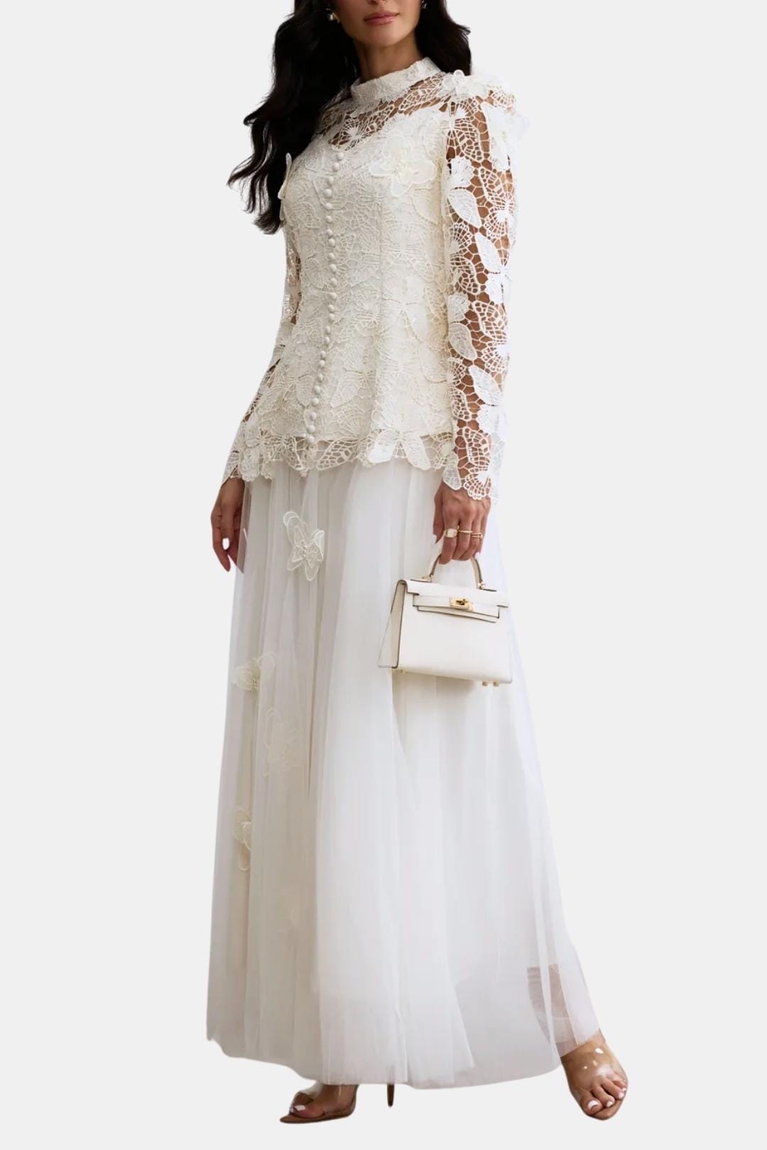 Image of Willow | Women's Long Sleeve Lace Maxi Dress