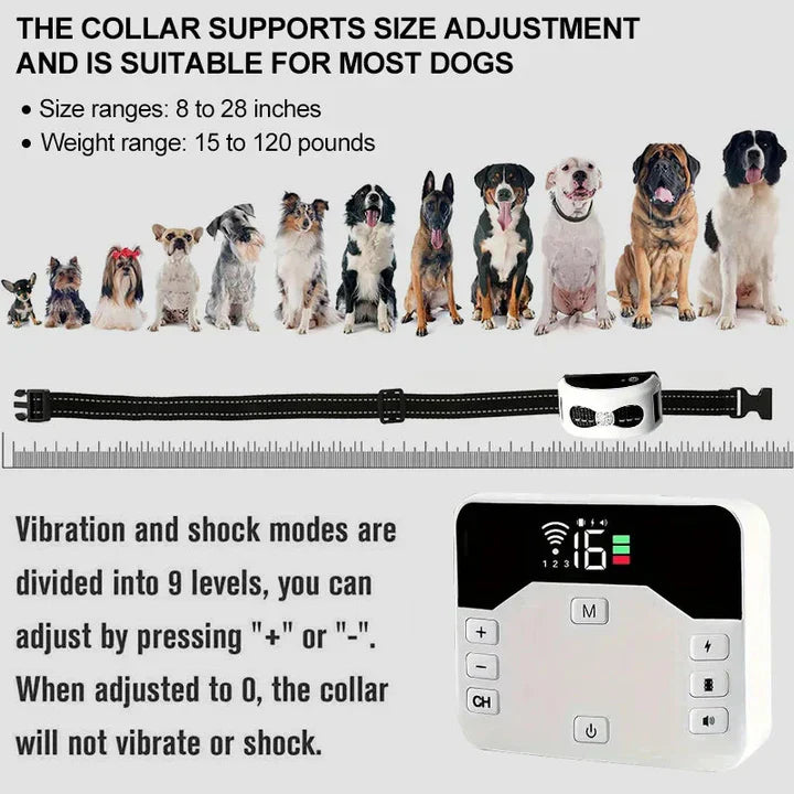 Wireless Dog Fence 2-in-1 - Training & Safety