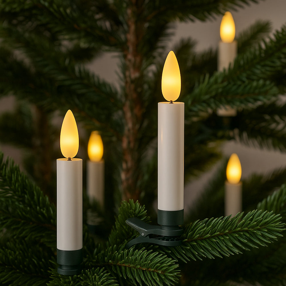 Wireless LED Christmas Tree Candles with Remote Control – 10, 20 or 30 Pcs