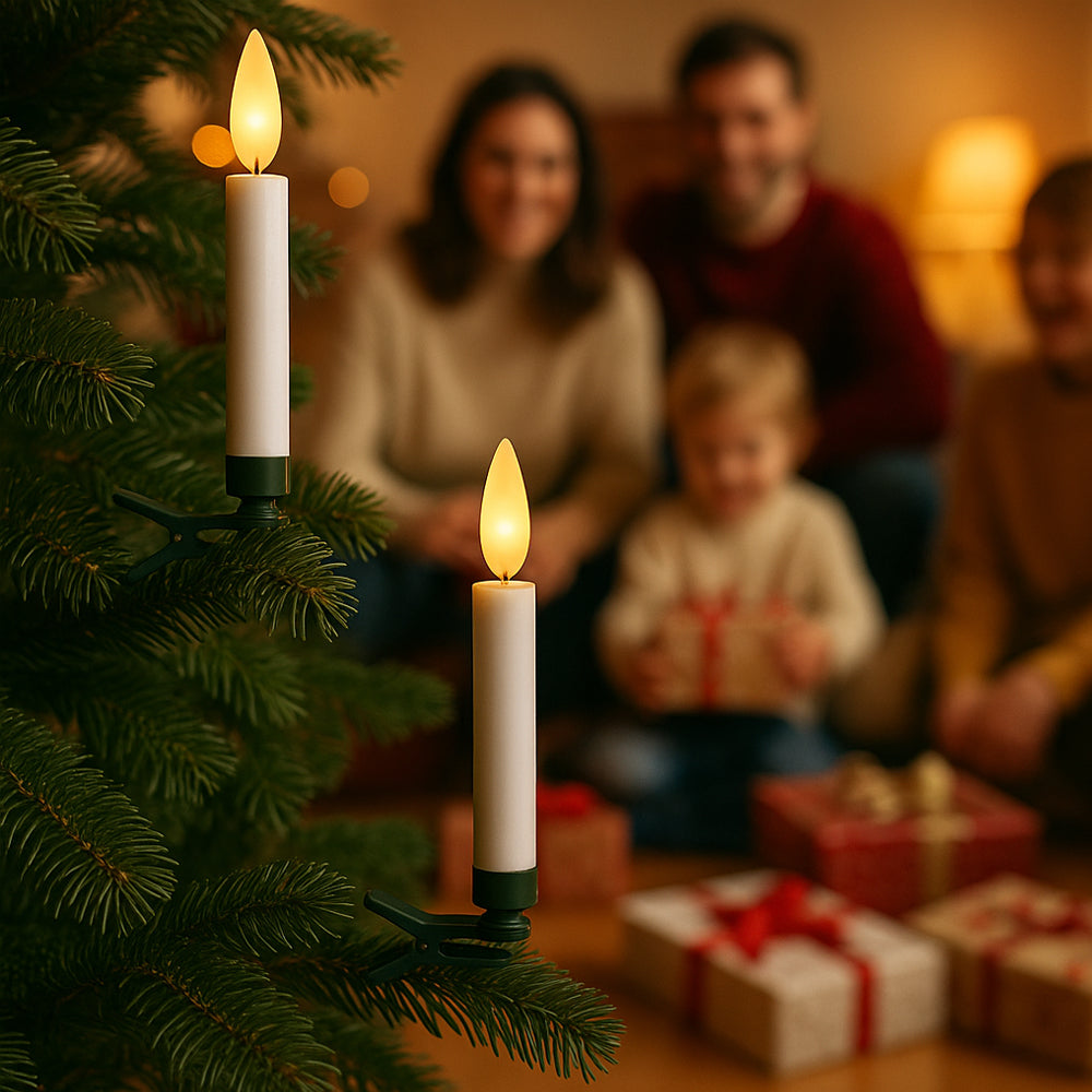 Wireless LED Christmas Tree Candles with Remote Control – 10, 20 or 30 Pcs
