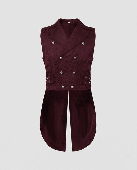 Women's Asymmetrical Waistcoat with Embellishments