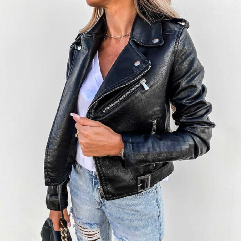 Women's Biker Jacket - Casual Jacket for Everyday Wear and Special Occasions