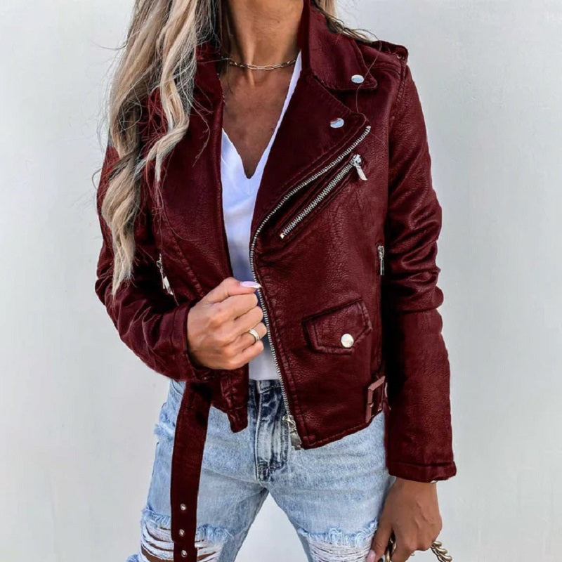 Women's Biker Jacket - Casual Jacket for Everyday Wear and Special Occasions