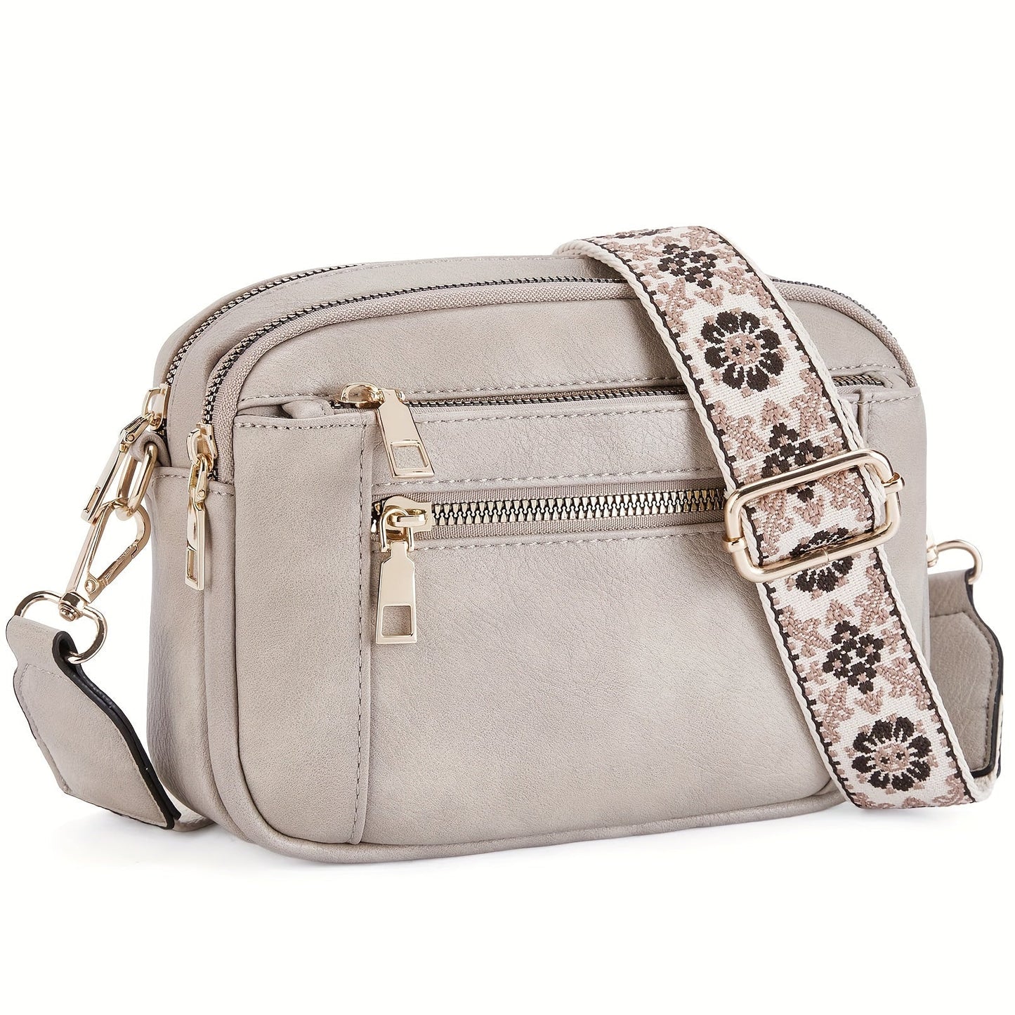 Women's Boho-Chic Vegan Leather Crossbody Bag
