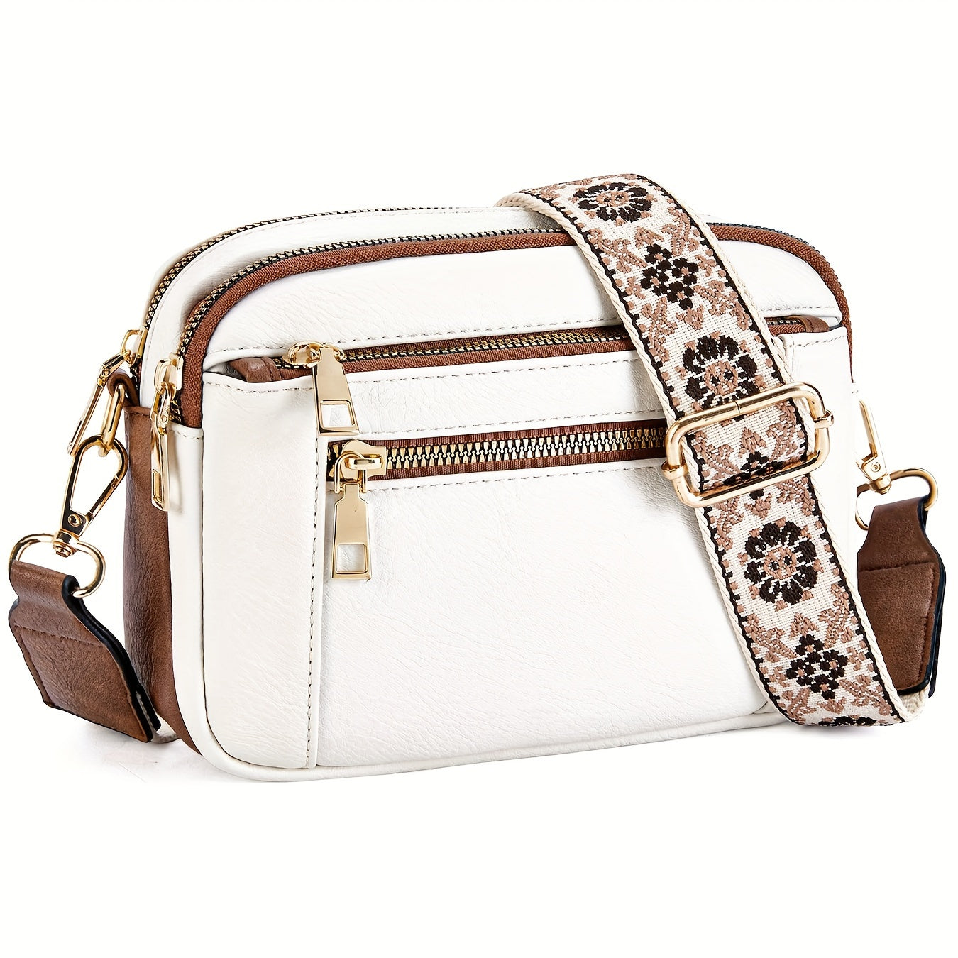 Women's Boho-Chic Vegan Leather Crossbody Bag