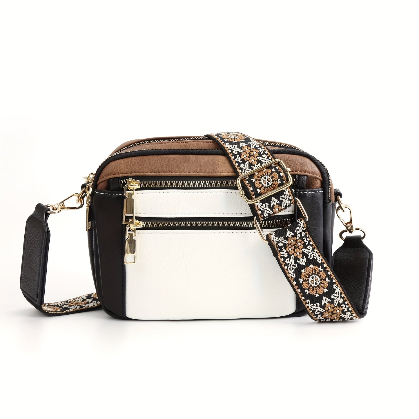Women's Boho-Chic Vegan Leather Crossbody Bag