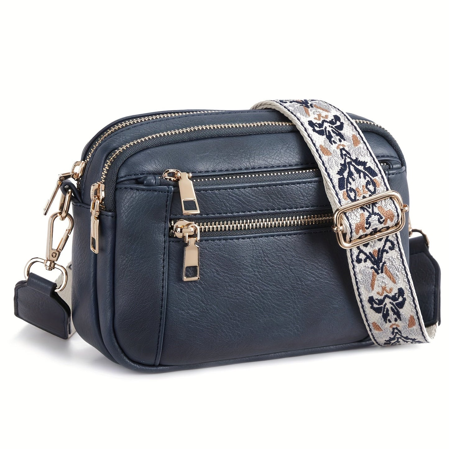 Women's Boho-Chic Vegan Leather Crossbody Bag